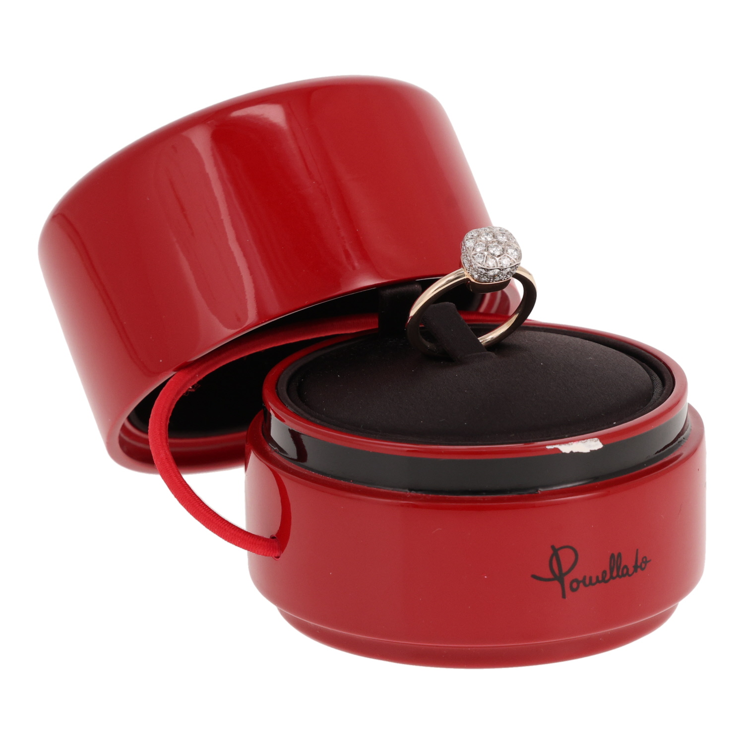 Pomellato Nudo Petit ring in rose gold, white gold and diamonds - Detail D2