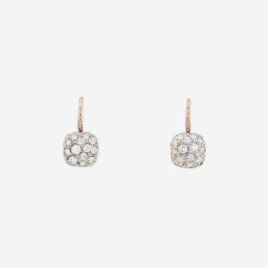 Paire de boucles d'oreilles Pomellato Nudo en or rose, or blanc et diamants