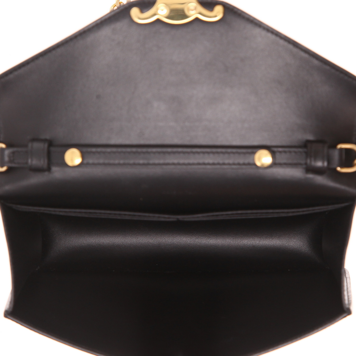 Celine Margo shoulder bag in black leather - Detail D3