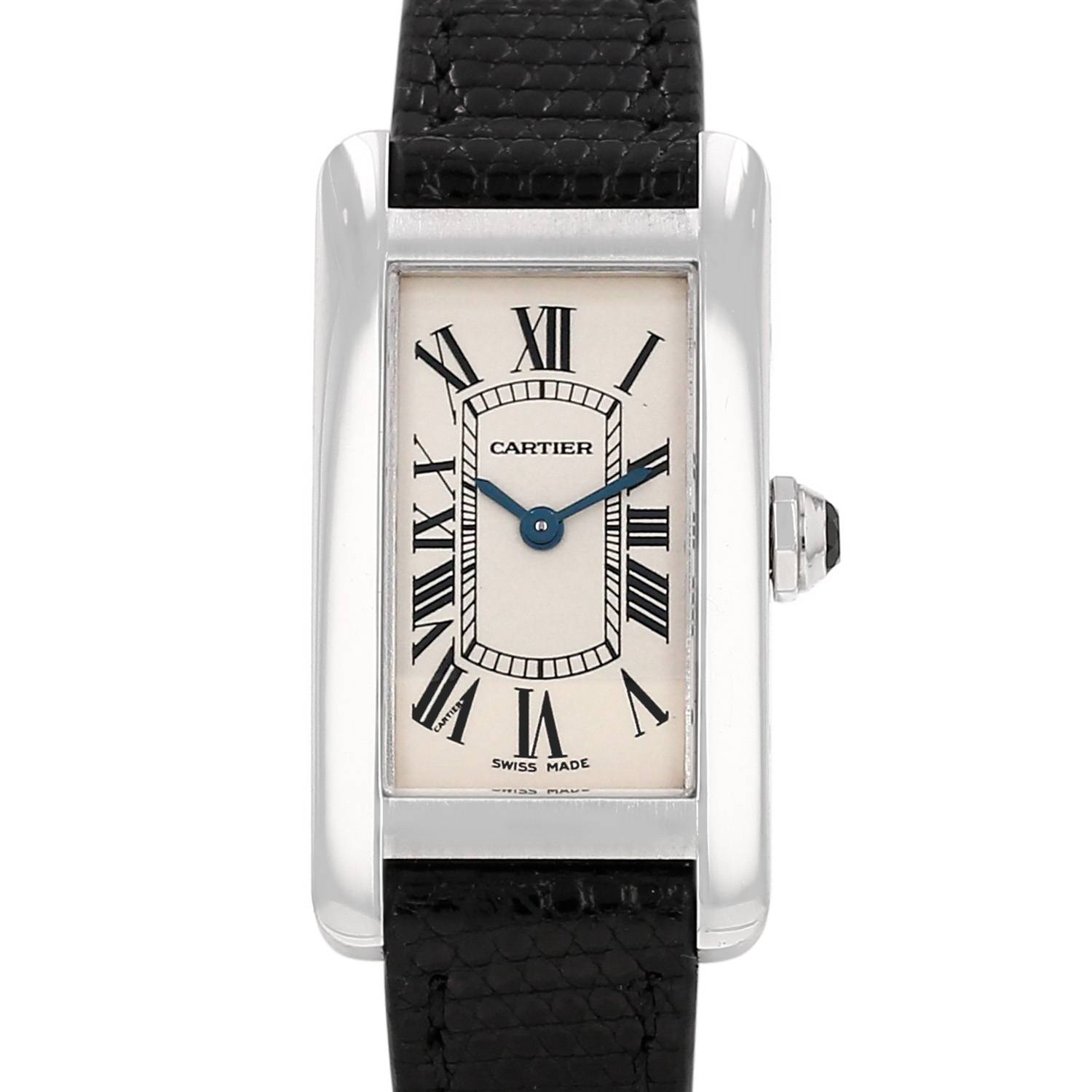 Montre Cartier Tank Américaine petit modèle en or blanc Ref: