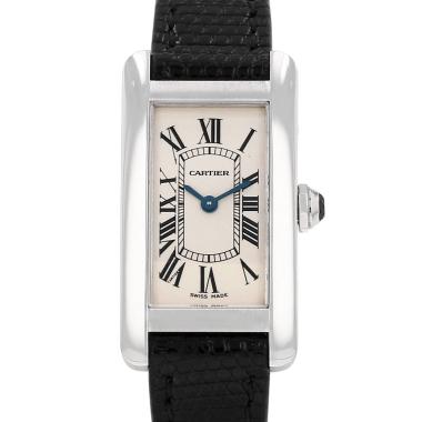 Orologio Cartier Tank Américaine, modello piccolo, in oro bianco, rif.: Cartier - 2489, intorno al 2000