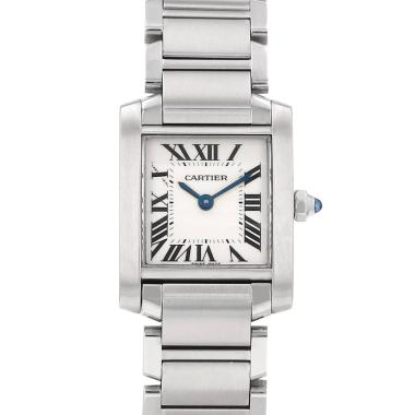 Reloj Cartier Tank Française, modelo pequeño, de acero. Ref.: Cartier - 2384. Hacia el año 2000
