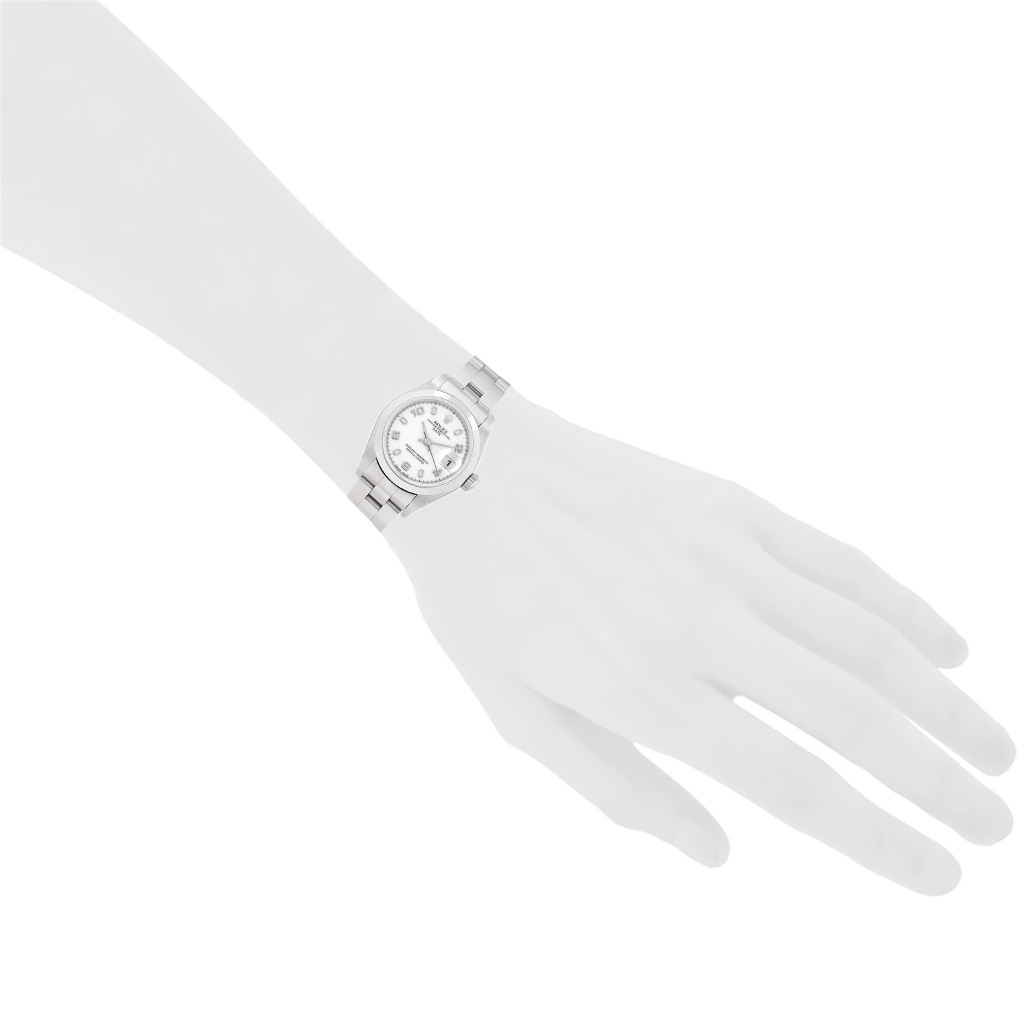 Rolex Lady Oyster Perpetual Date watch in steel, Ref: Rolex - 79160  Circa 2003 - Detail D1