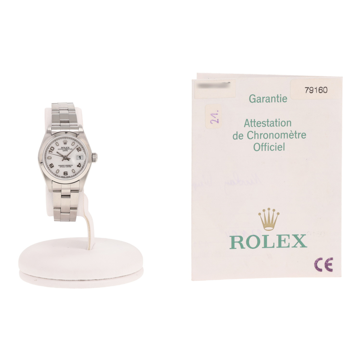 Rolex Lady Oyster Perpetual Date watch in steel, Ref: Rolex - 79160  Circa 2003 - Detail D2