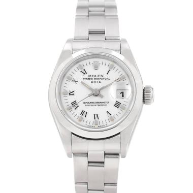 Montre Rolex Lady Oyster Perpetual Date en acier Ref: Rolex - 79160  Vers 2000