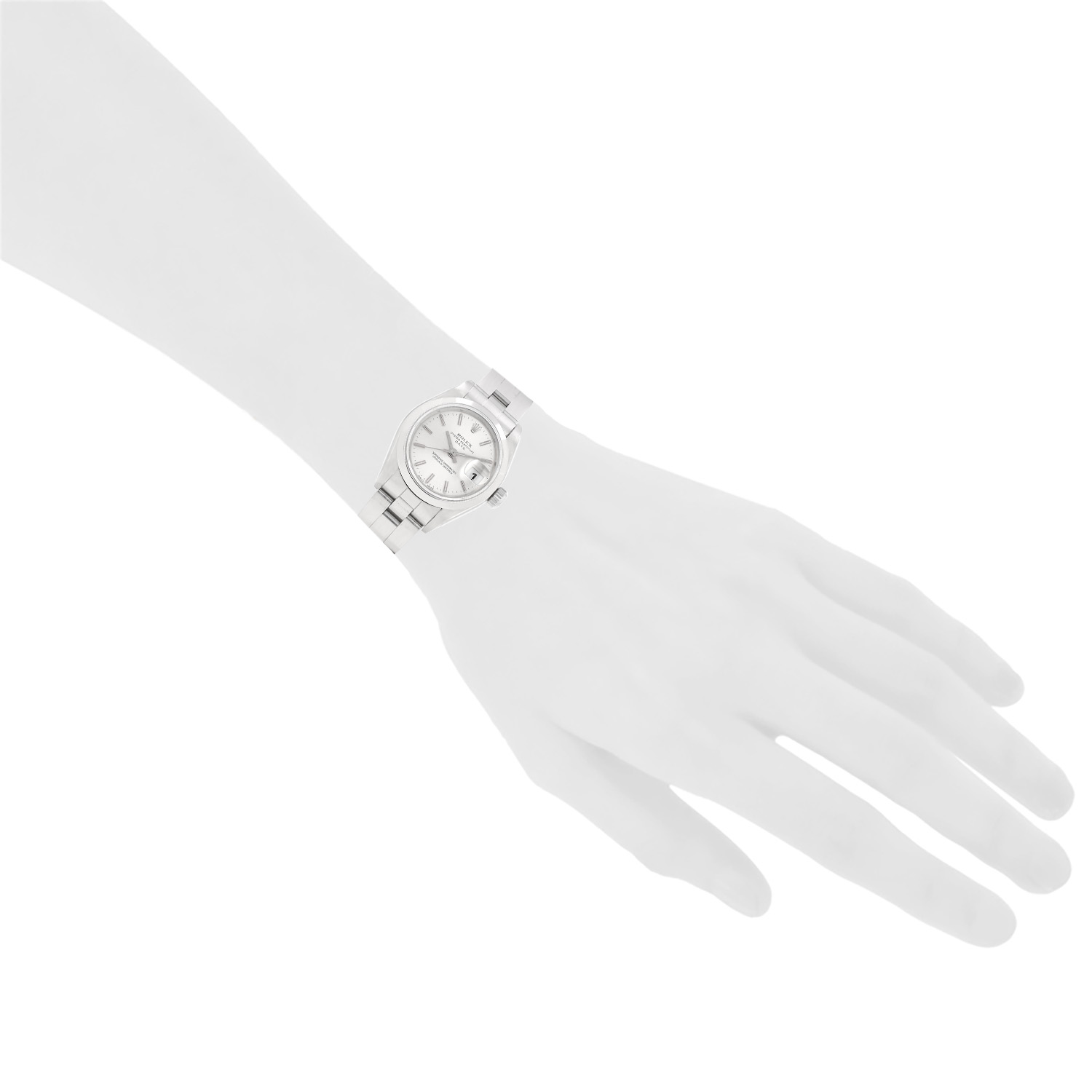 Montre Rolex Lady Oyster Perpetual Date en acier Ref: Rolex - 69160  Vers 1995 - Detail D1