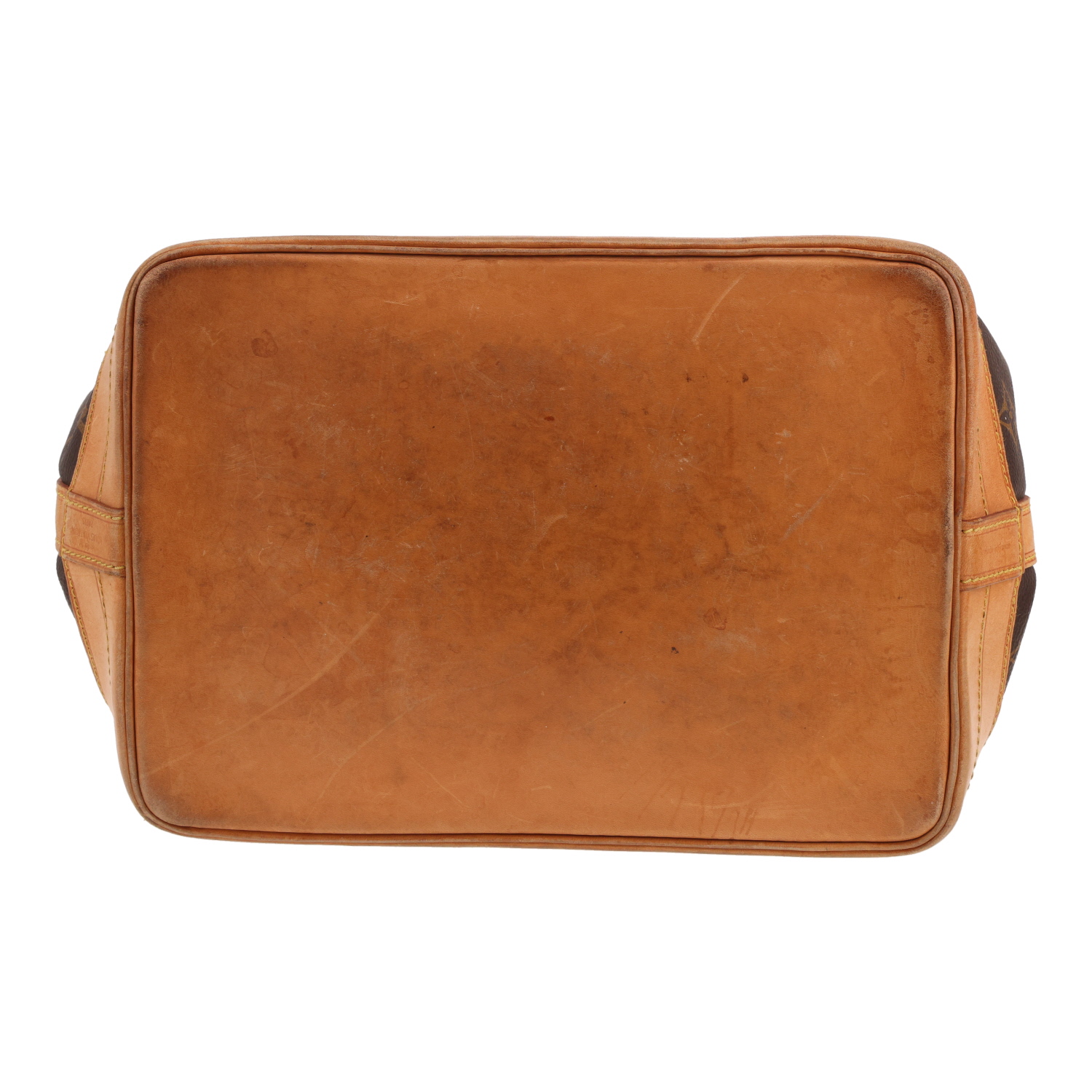 Louis Vuitton Noé handbag in brown Monogram canvas and natural leather - Detail D1
