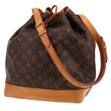 Louis Vuitton Noé handbag in brown Monogram canvas and natural leather