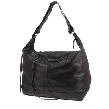 Sac porté épaule Balenciaga  Courrier XL en cuir noir