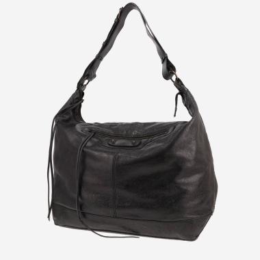 Sac porté épaule Balenciaga  Courrier XL en cuir noir