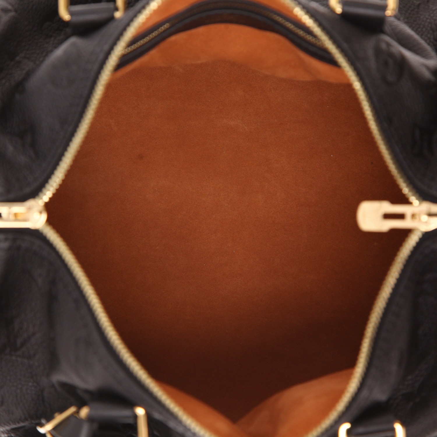 Borsa Louis Vuitton Speedy 30 in pelle Monogram con motivo a impronta, nera - Detail D3