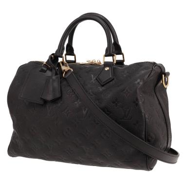 Louis Vuitton Speedy 30 handbag in Noir Monogram Imprimé leather