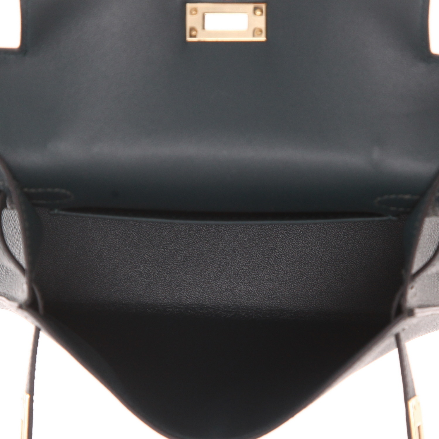 Bolso bandolera Hermès Kelly de 20 cm, de piel Epsom en color Verde Sapin - Detail D3