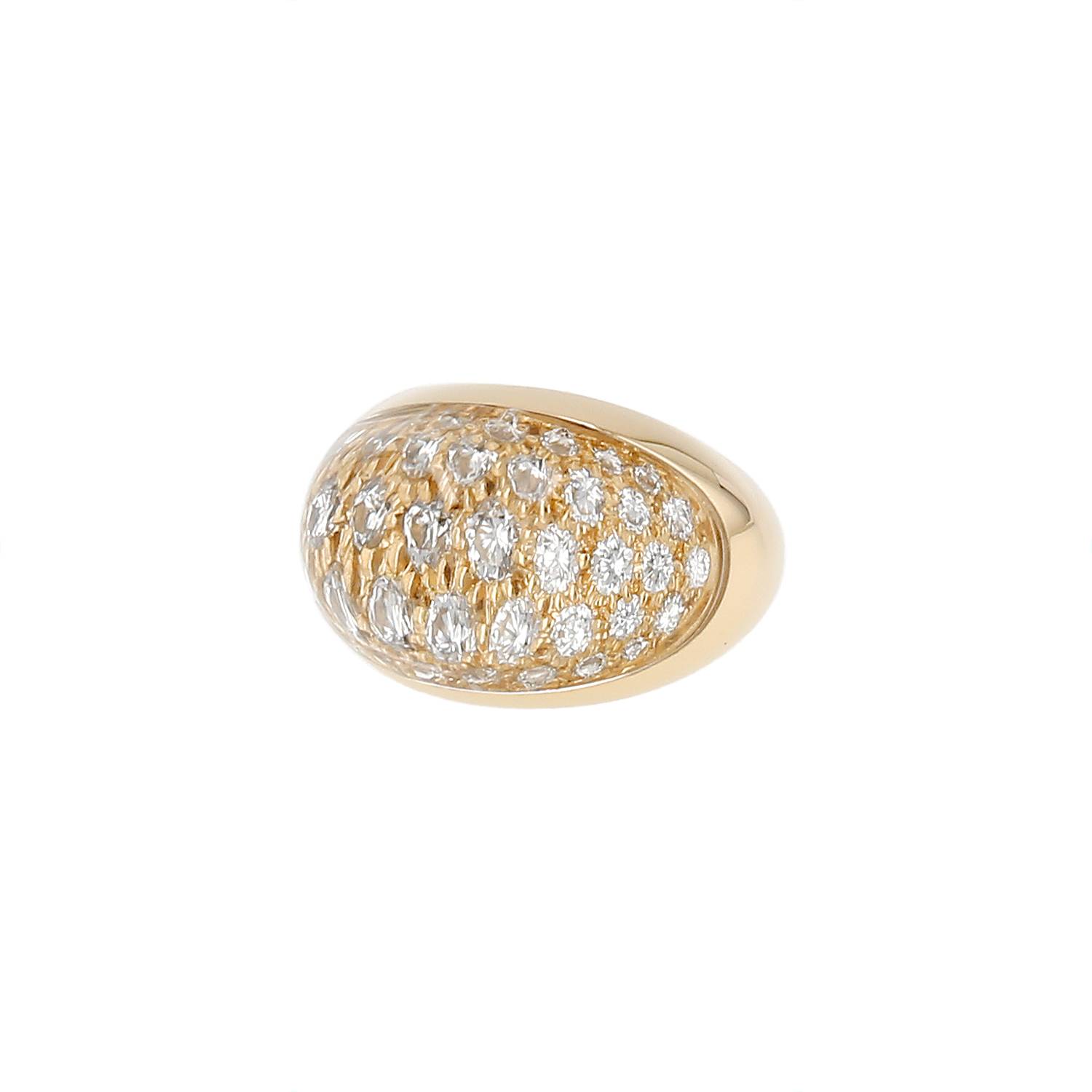 Bague Cartier Myst en or jaune, cristal de roche et diamants