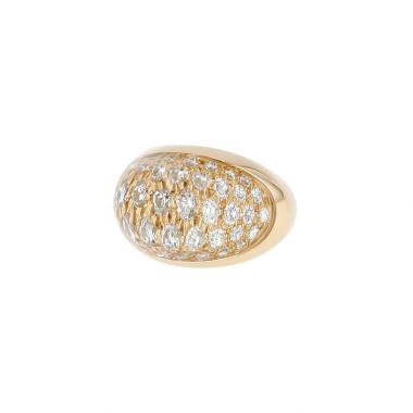 Bague Cartier Myst en or jaune, cristal de roche et diamants