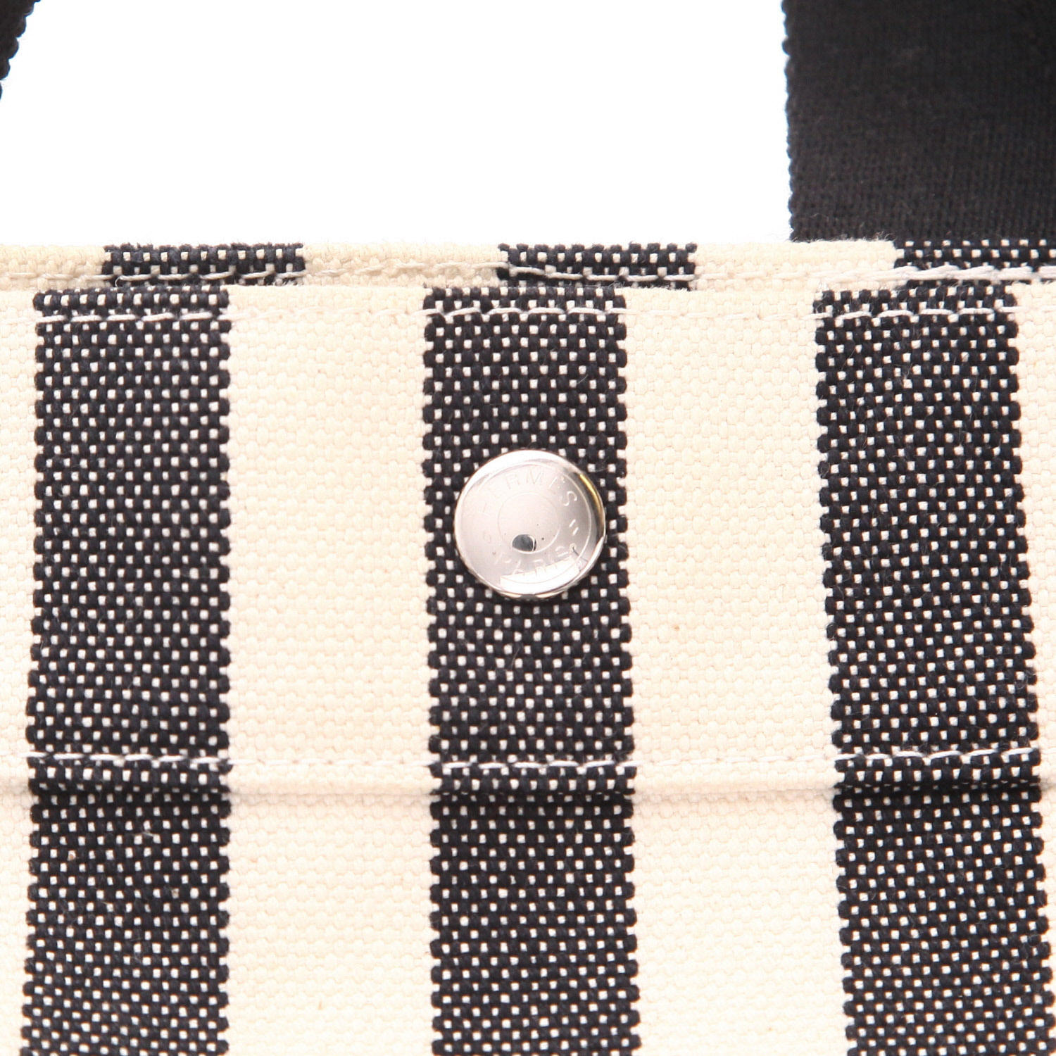 Bolso de Hermès   de lona beige y negra - Detail D2