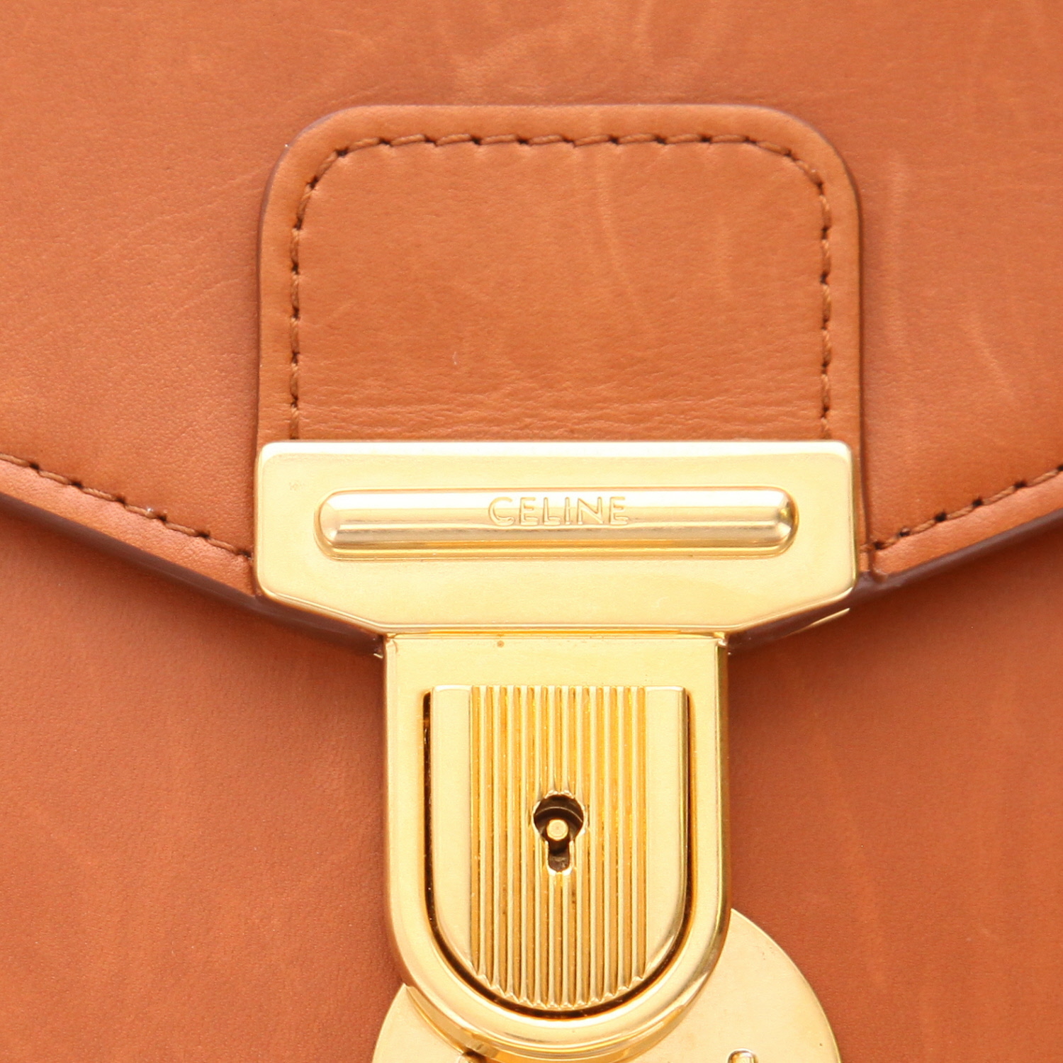 Porte-documents Celine   en cuir marron - Detail D2