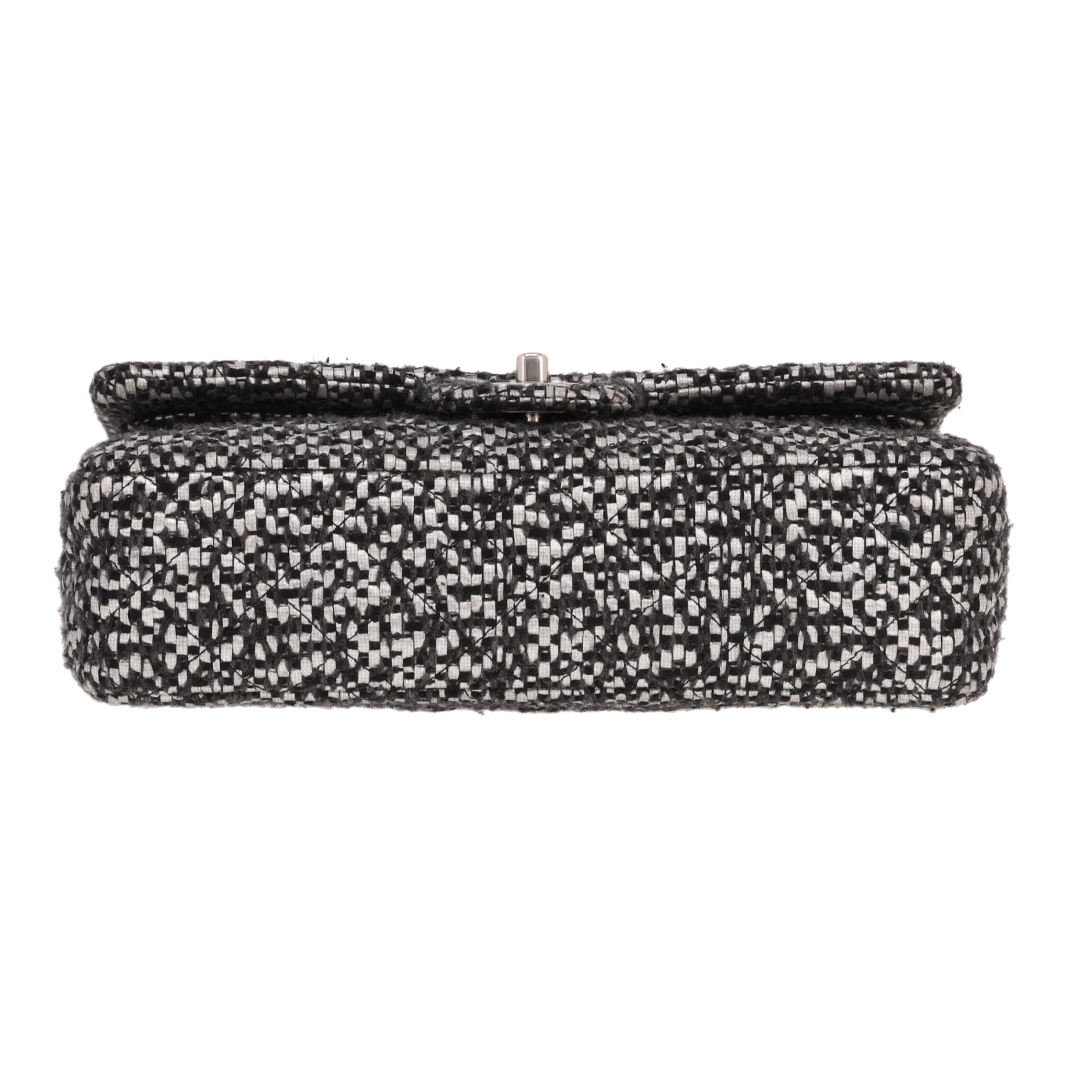 Bolso Chanel «Timeless Classic» de jersey blanco y negro - Detail D1