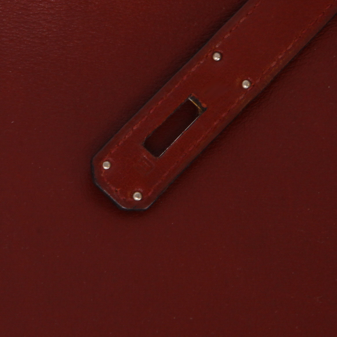 Bolso Hermès Kelly de 32 cm en piel Swift roja H - Detail D4