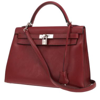 Sac à main Hermès  Kelly 32 cm en cuir Swift rouge H