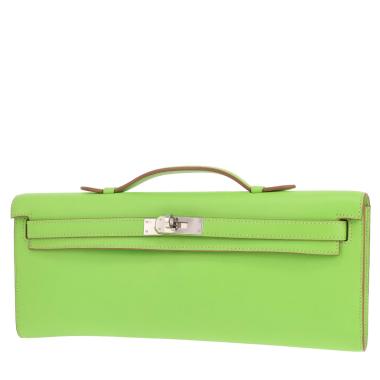 Bolso Hermès Kelly Cut de piel Swift verde Granny