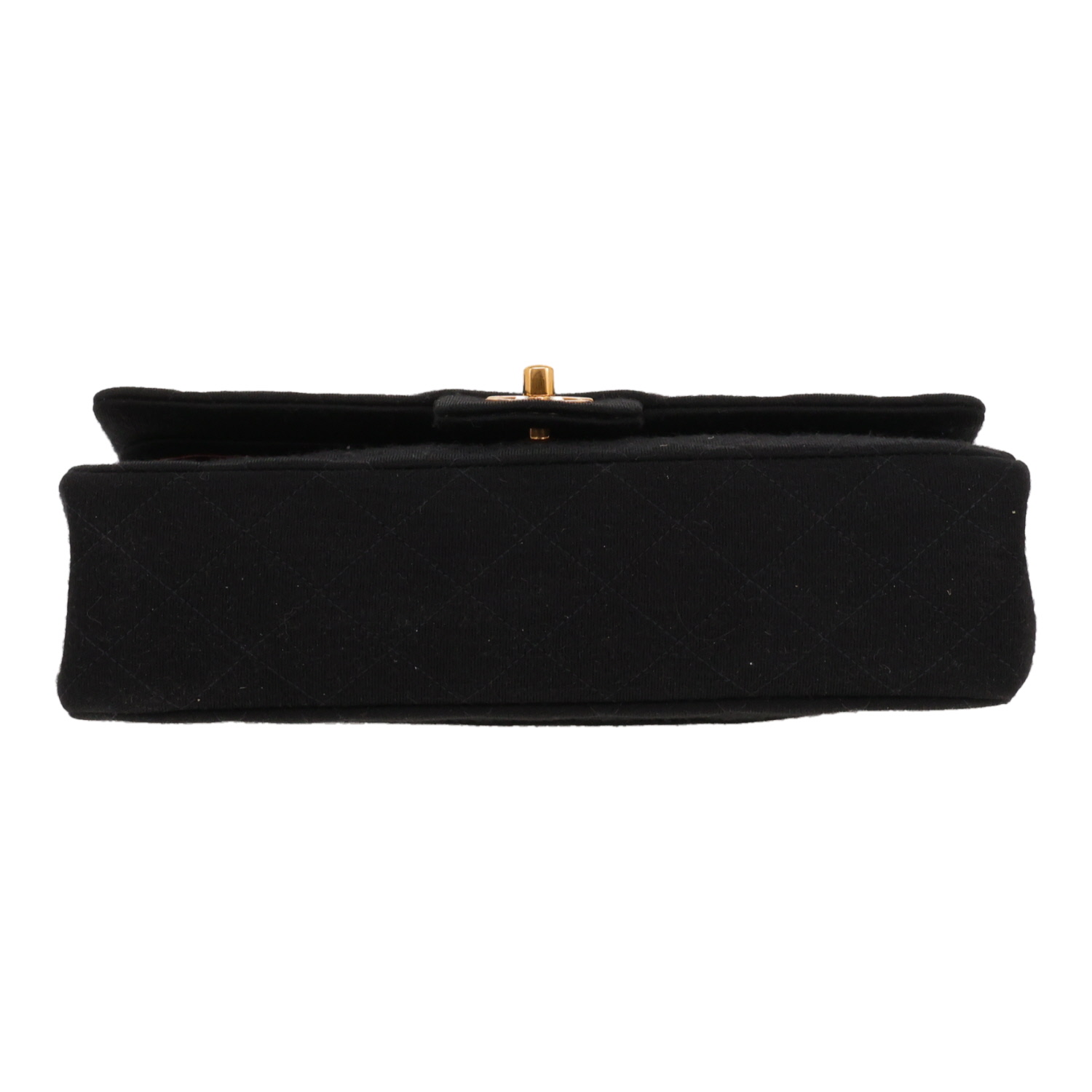 Chanel Timeless Classic handbag in black jersey canvas - Detail D1