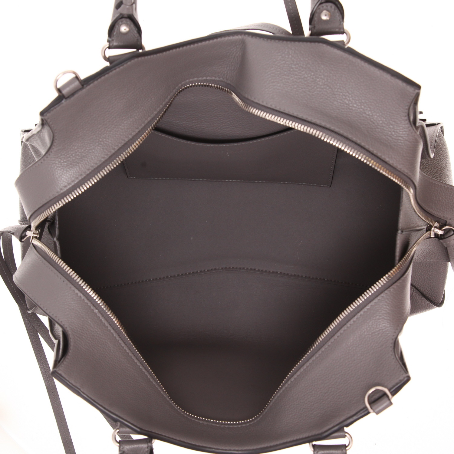 Balenciaga City handbag in grey grained leather - Detail D3