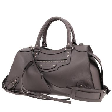 Sac à main Balenciaga  City en cuir grainé gris