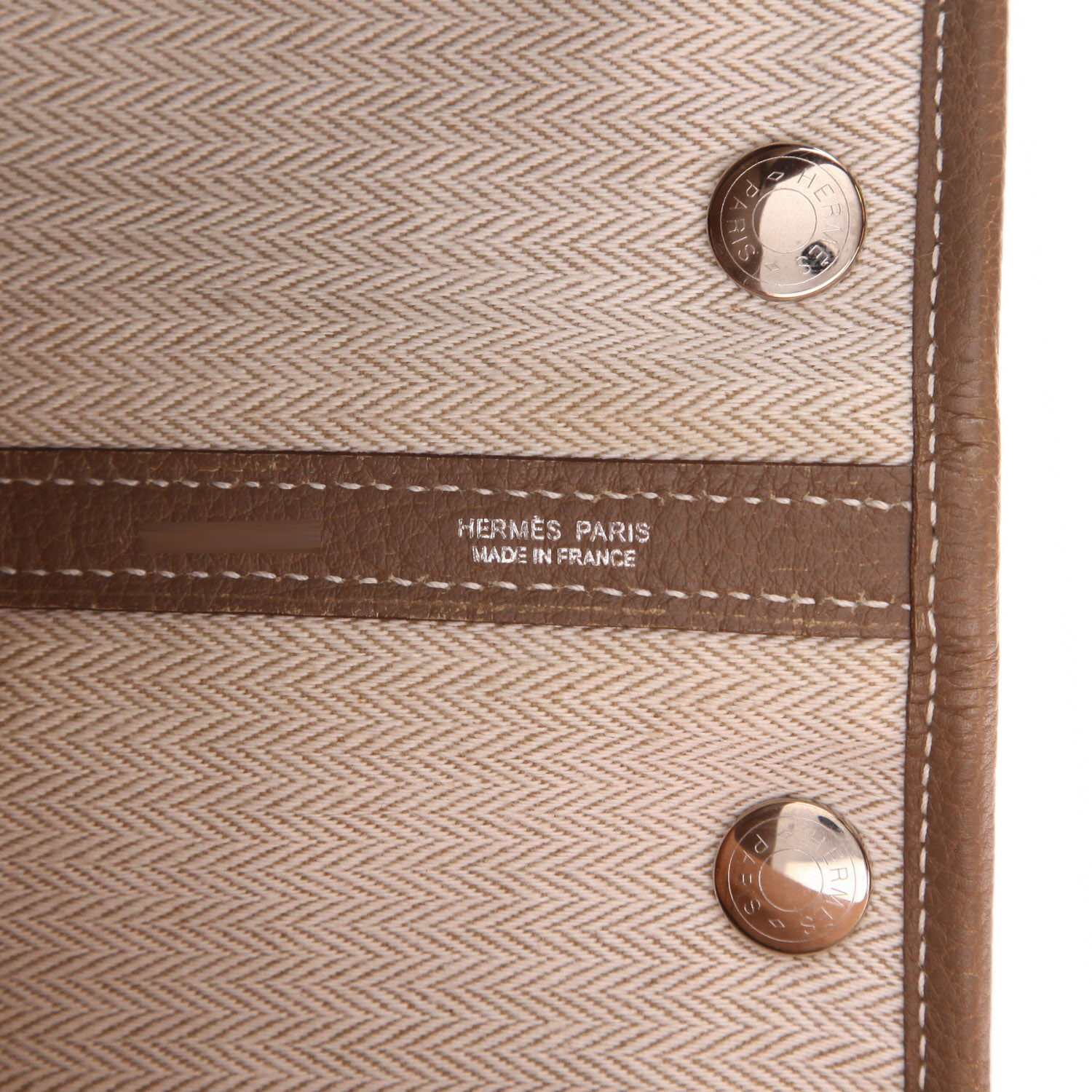 Bolso de mano Hermès «Garden Party» de 30 cm, de piel Togo Étoupe color paja - Detail D2