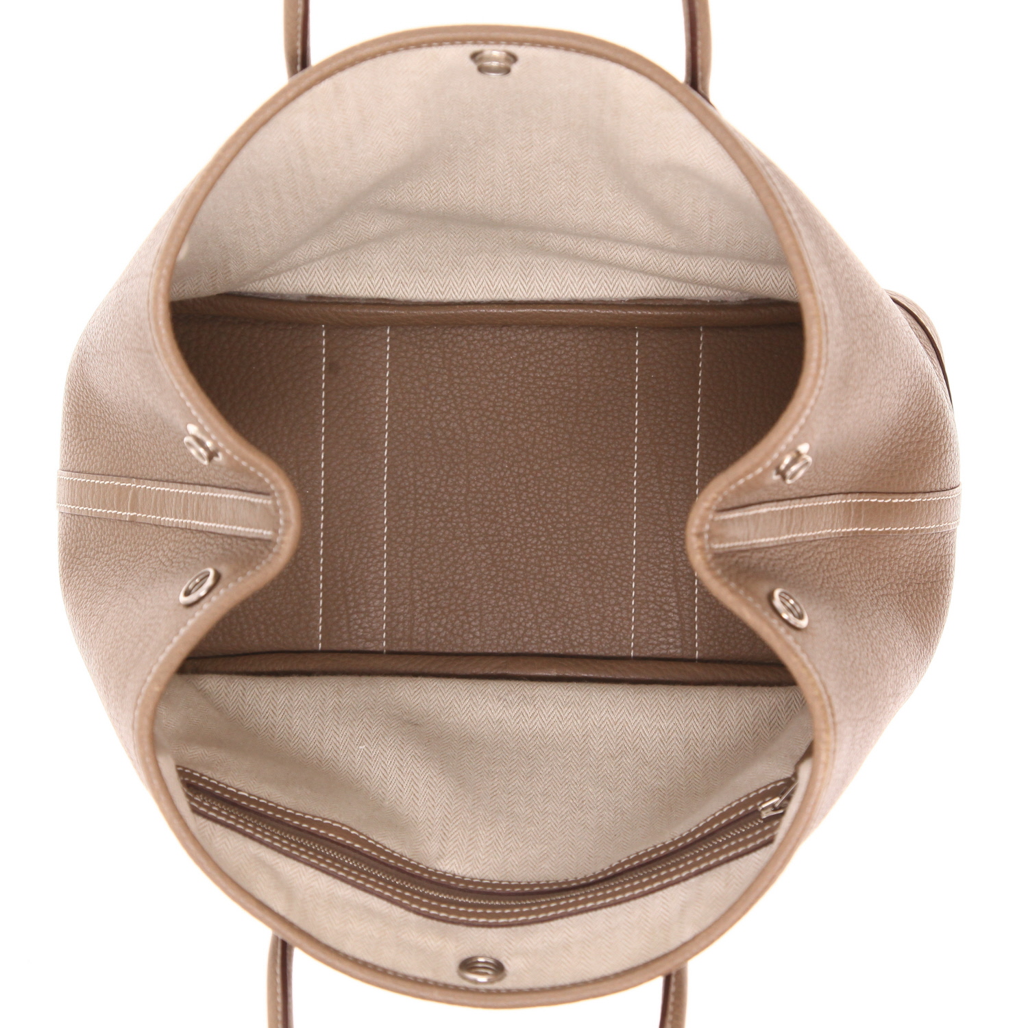 Sac cabas Hermès  Garden Party 30 cm en cuir togo étoupe - Detail D3