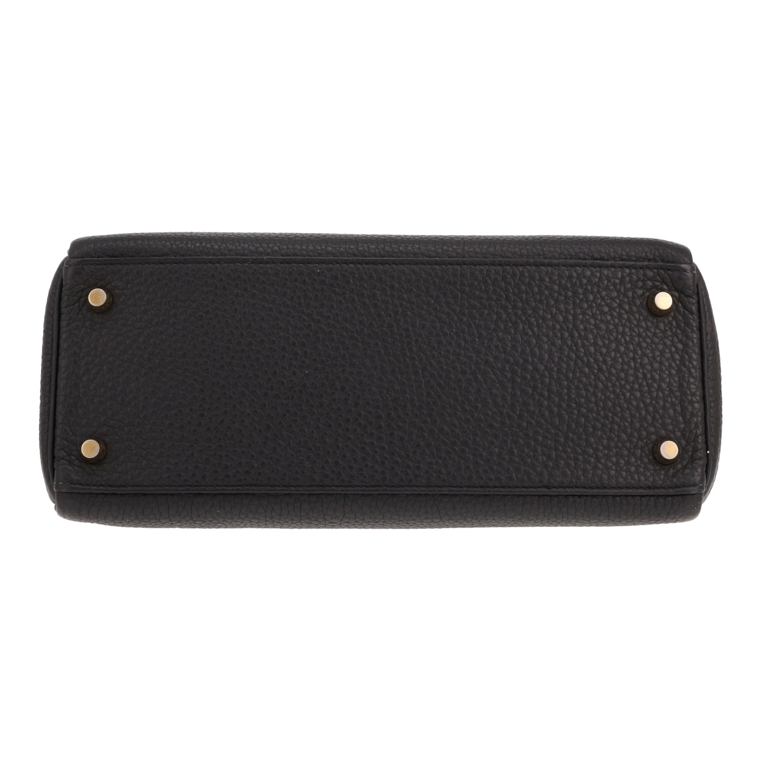 Hermès Kelly handbag, 28 cm, in Noir Togo leather - Detail D1