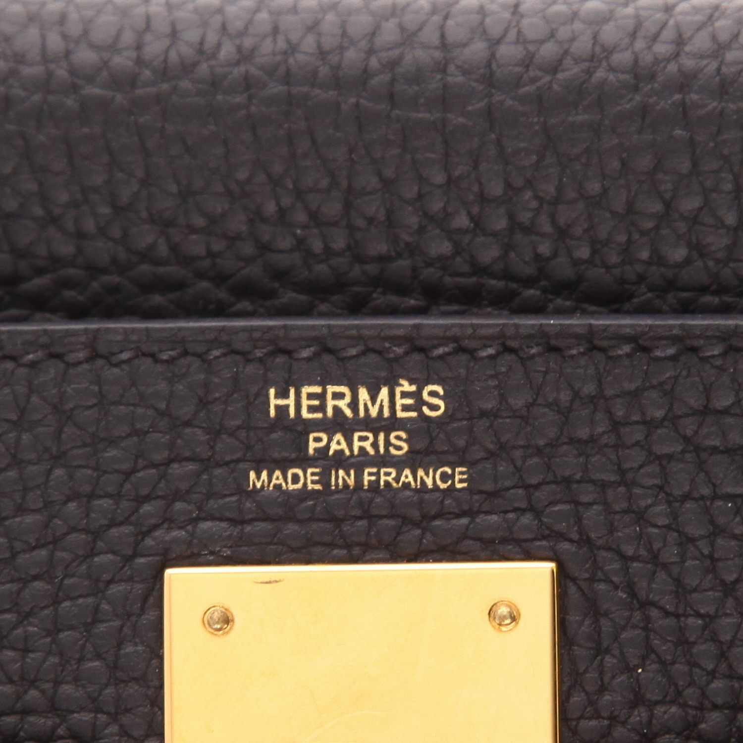 Hermès Kelly handbag, 28 cm, in Noir Togo leather - Detail D2