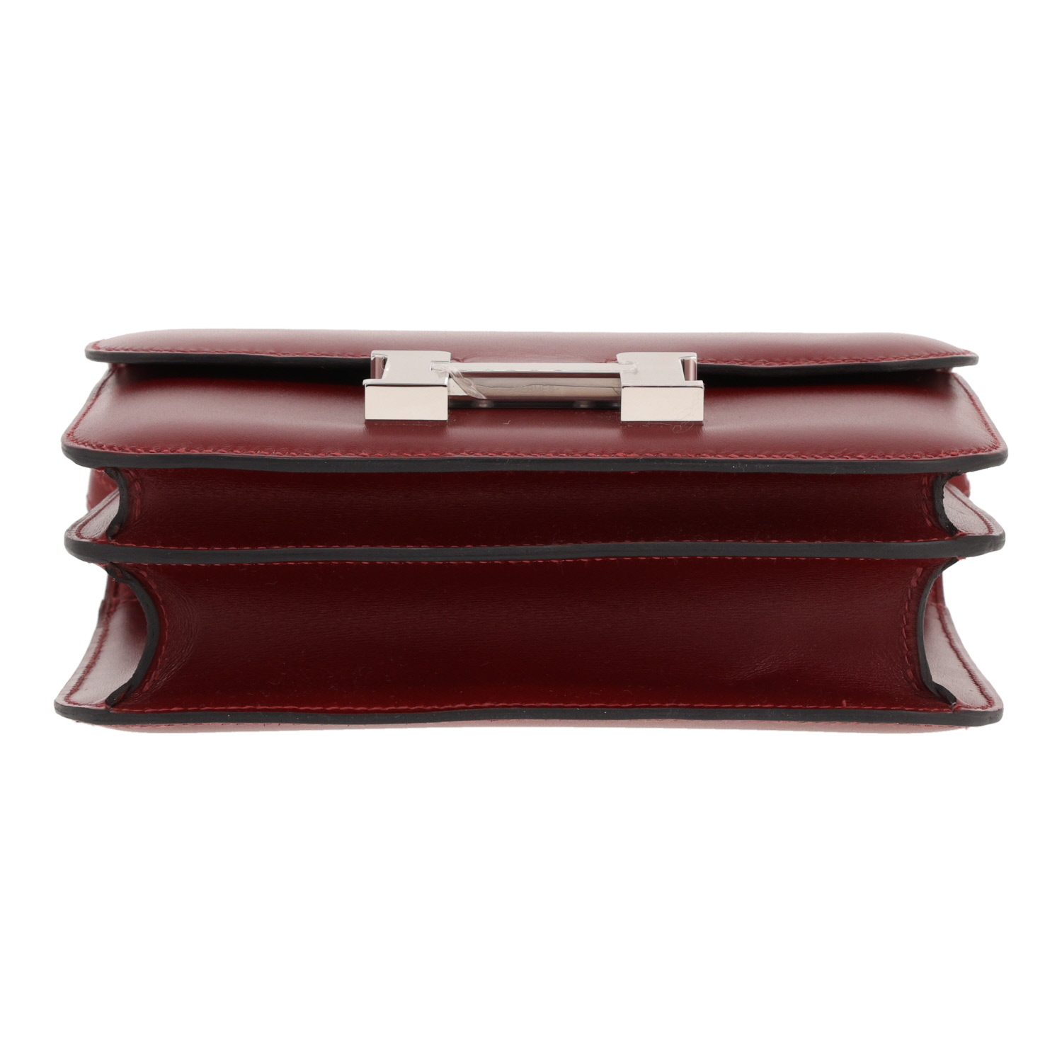 Bolso de mano Hermès «Constance» de 18 cm, de piel roja «Box H» - Detail D1