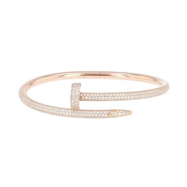 Bracelet Cartier Juste un clou en or rose et diamants