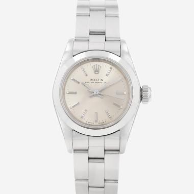 Montre Rolex Lady Oyster Perpetual en acier Ref: Rolex - 67180  Vers 1987