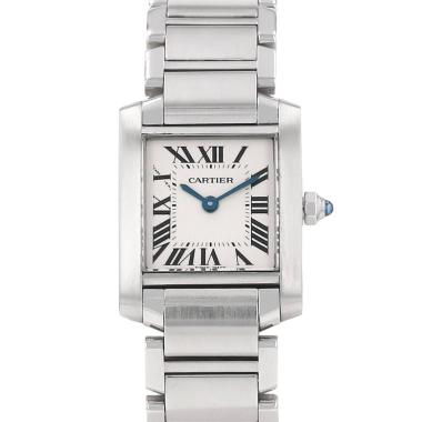 Reloj Cartier Tank Française, modelo pequeño, de acero. Ref.: Cartier - 2384. Hacia el año 2000