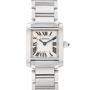 Orologio Cartier Tank Française, modello piccolo, in acciaio, Rif.: Cartier - 2384, intorno al 2000