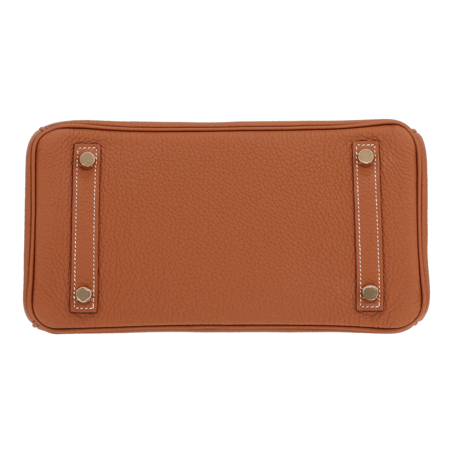 Bolso Hermès Birkin de 25 cm en piel Togo Gold - Detail D1