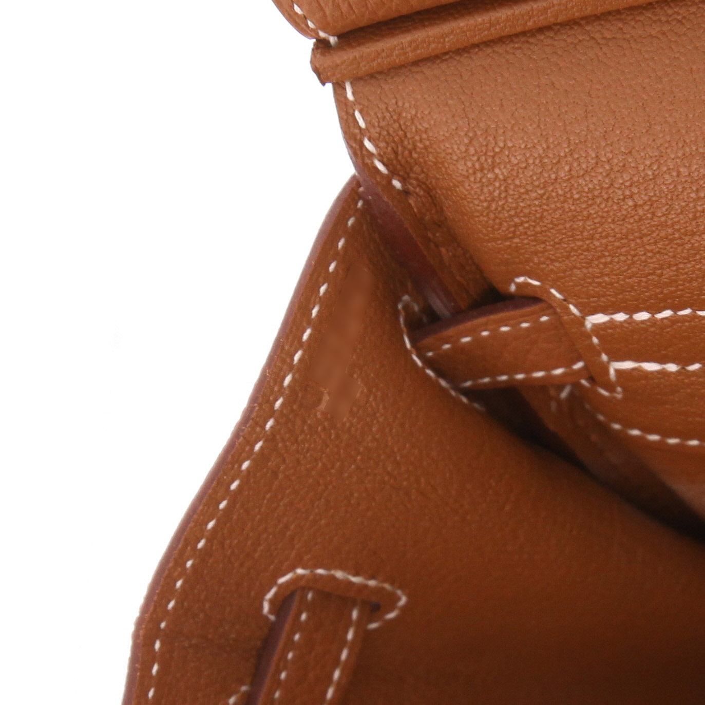 Bolso Hermès Birkin de 25 cm en piel Togo Gold - Detail D4