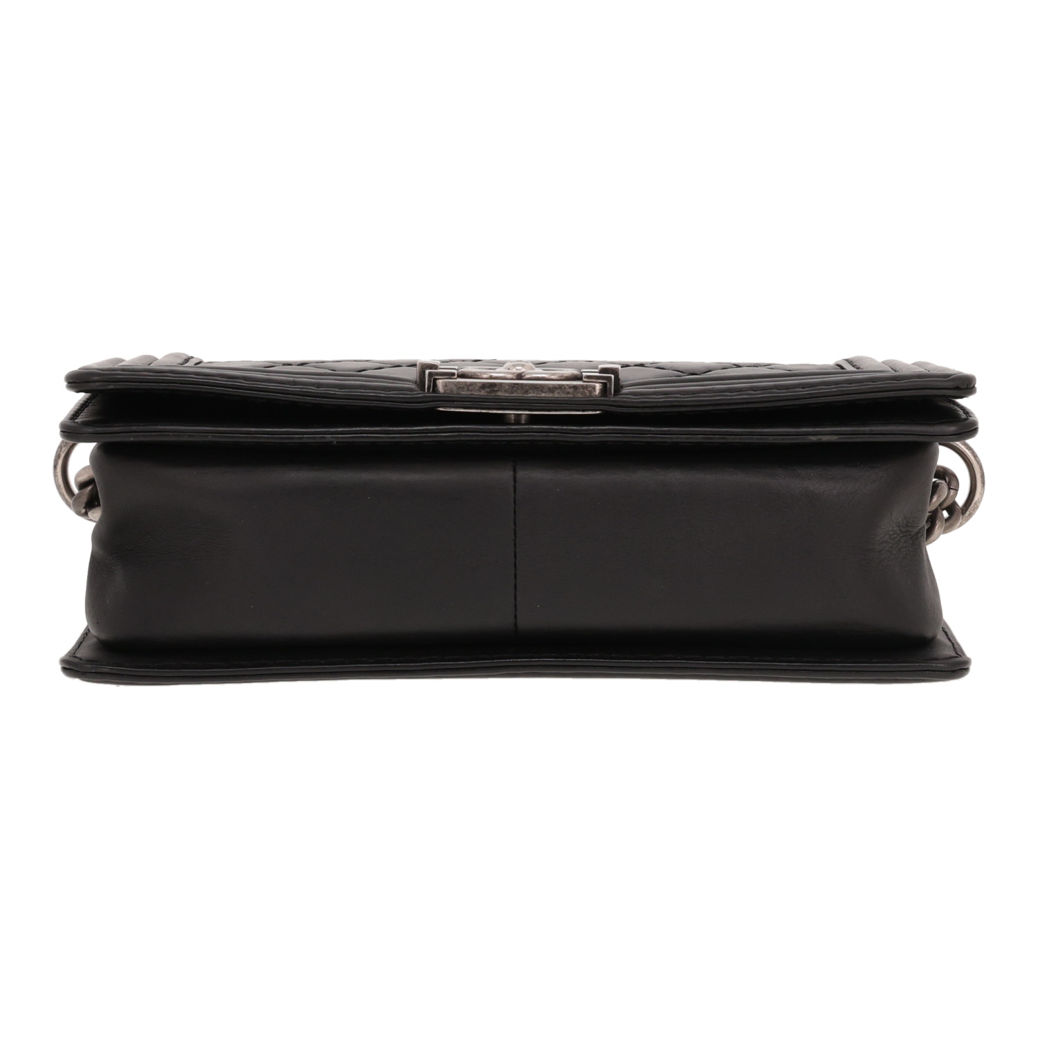 Sac bandoulière Chanel  Boy en cuir matelassé noir - Detail D1