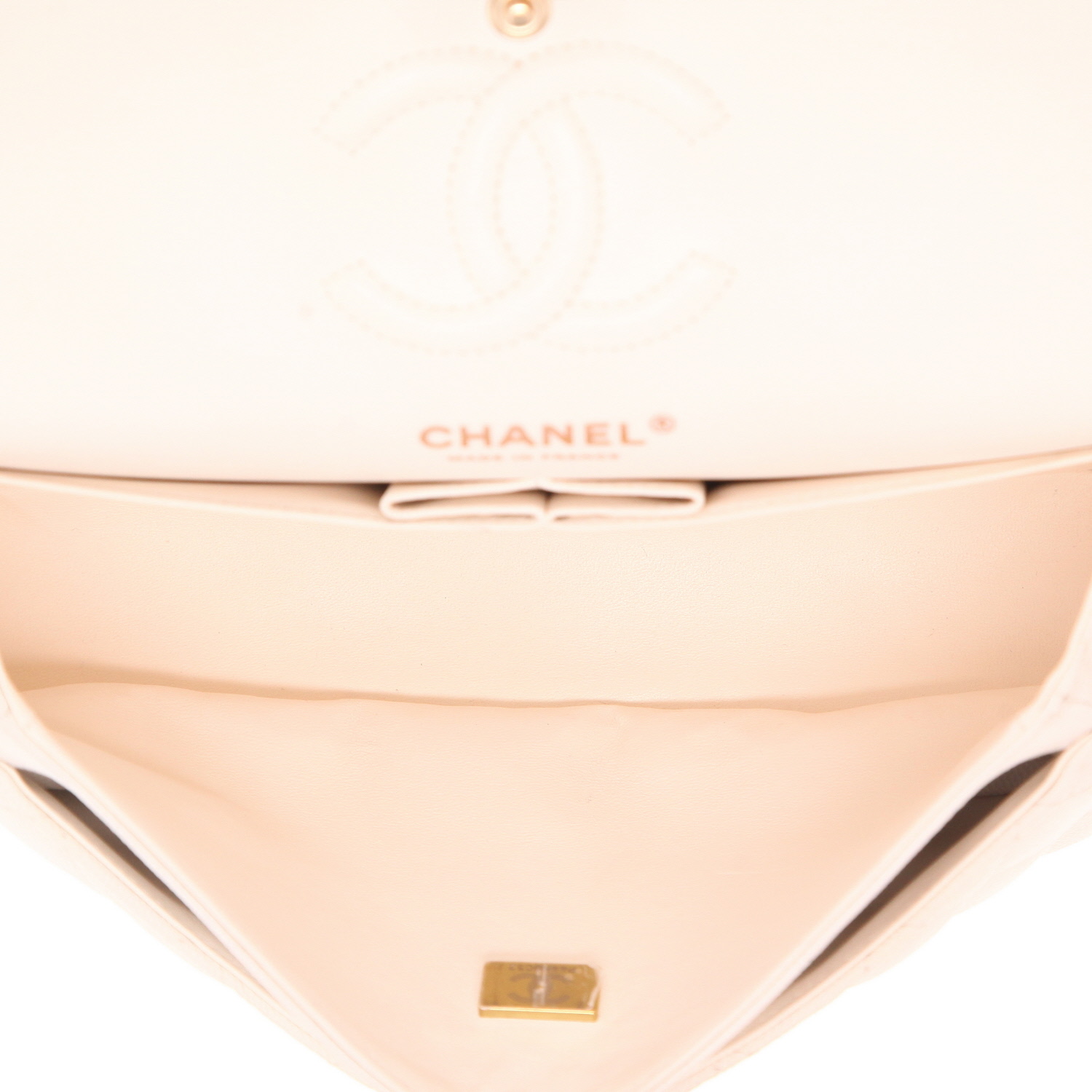 Borsa Chanel Timeless Petit in pelle martellata Blanc - Detail D3