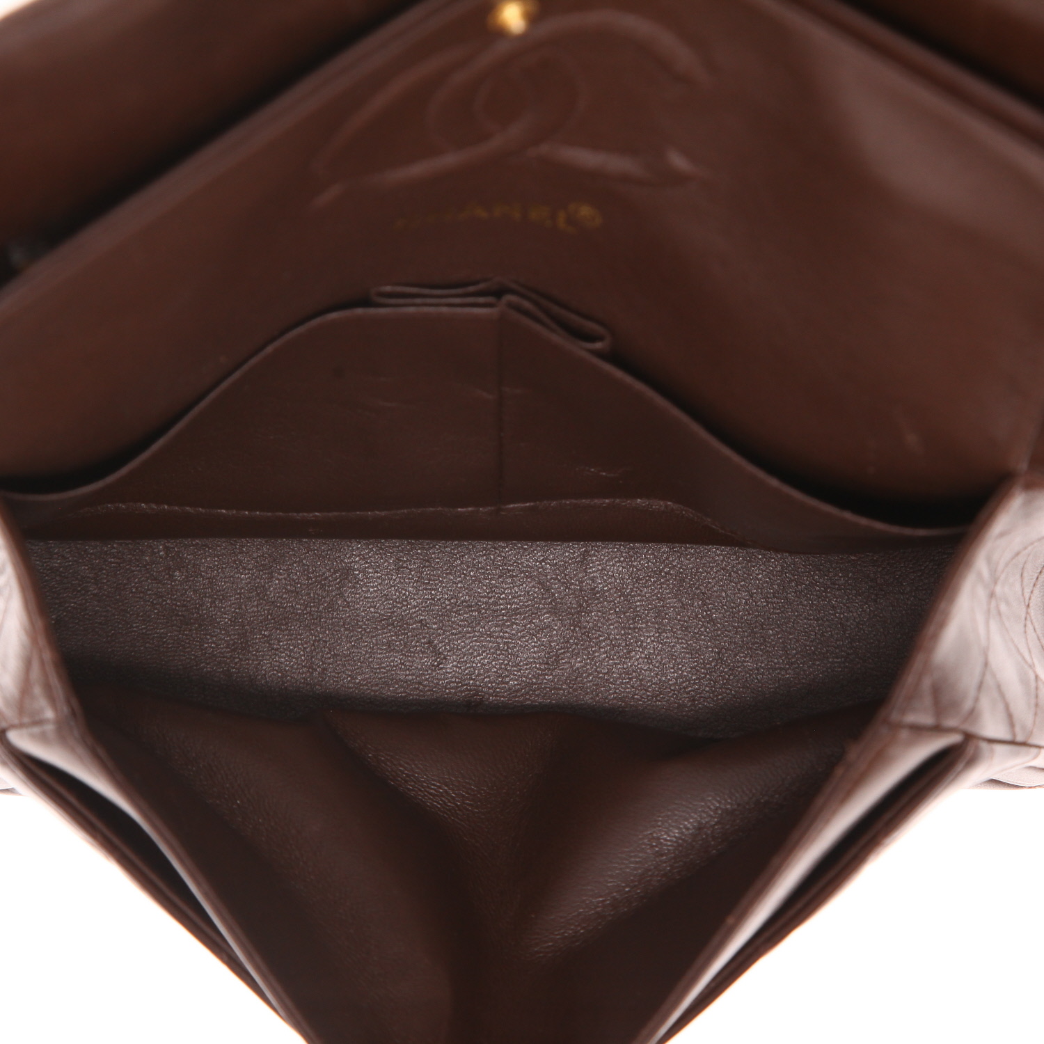 Sac à main Chanel  Timeless Classic en cuir matelassé marron - Detail D3