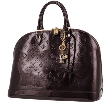 Bolso Louis Vuitton Alma de piel charol color Aubergine