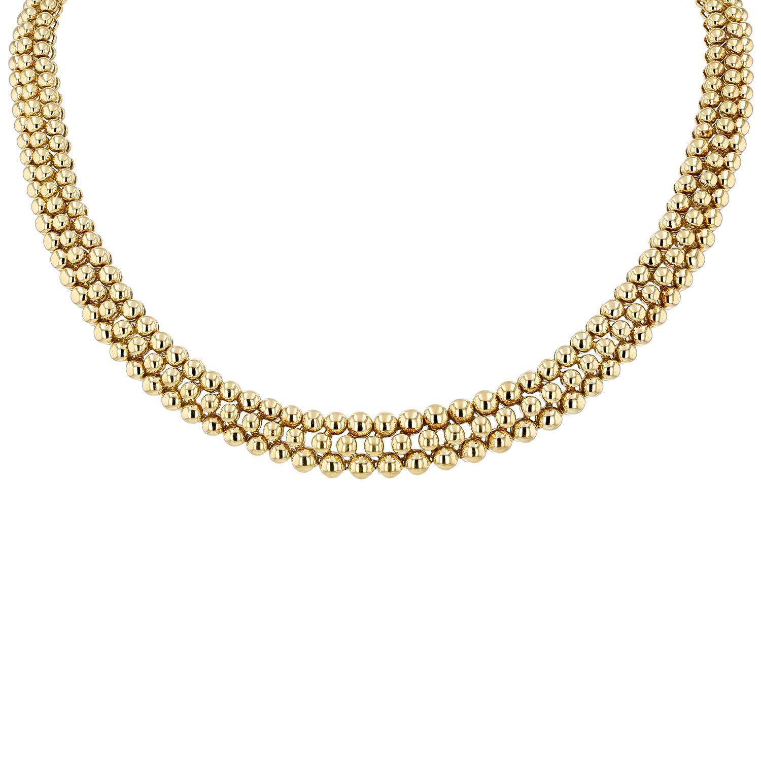 Collier années 1990 Boucheron Grains de Raisin en or jaune