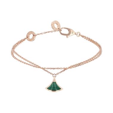 Bracelet Bulgari Diva's Dream en or rose et malachite