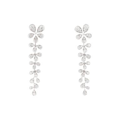 Coppia di orecchini Chaumet Joséphine Aigrette in oro bianco e diamanti