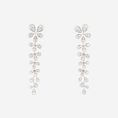A pair of Chaumet Joséphine Aigrette earrings in white gold and diamonds