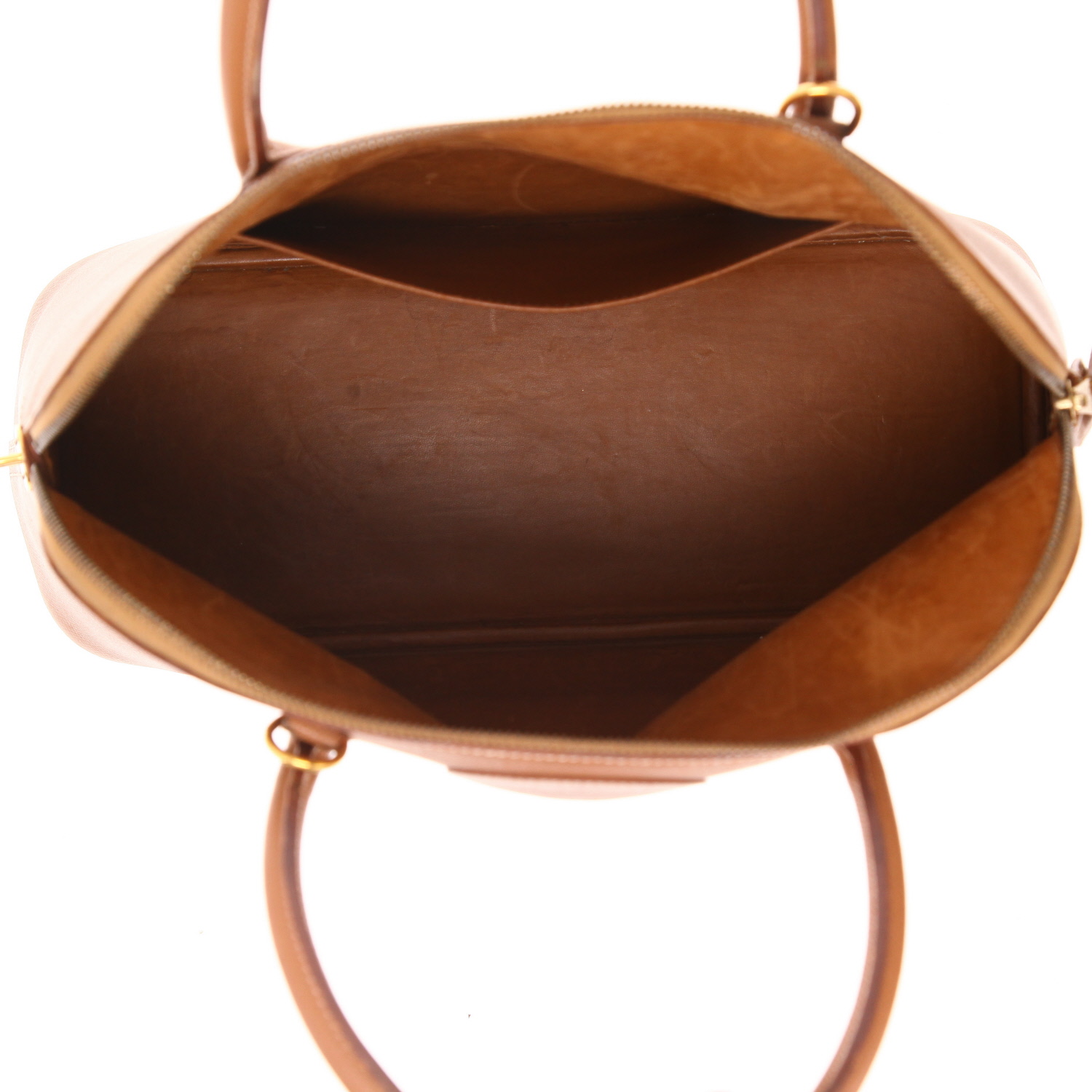 Sac à main Hermès  Bolide 35 cm en cuir Courchevel gold - Detail D3