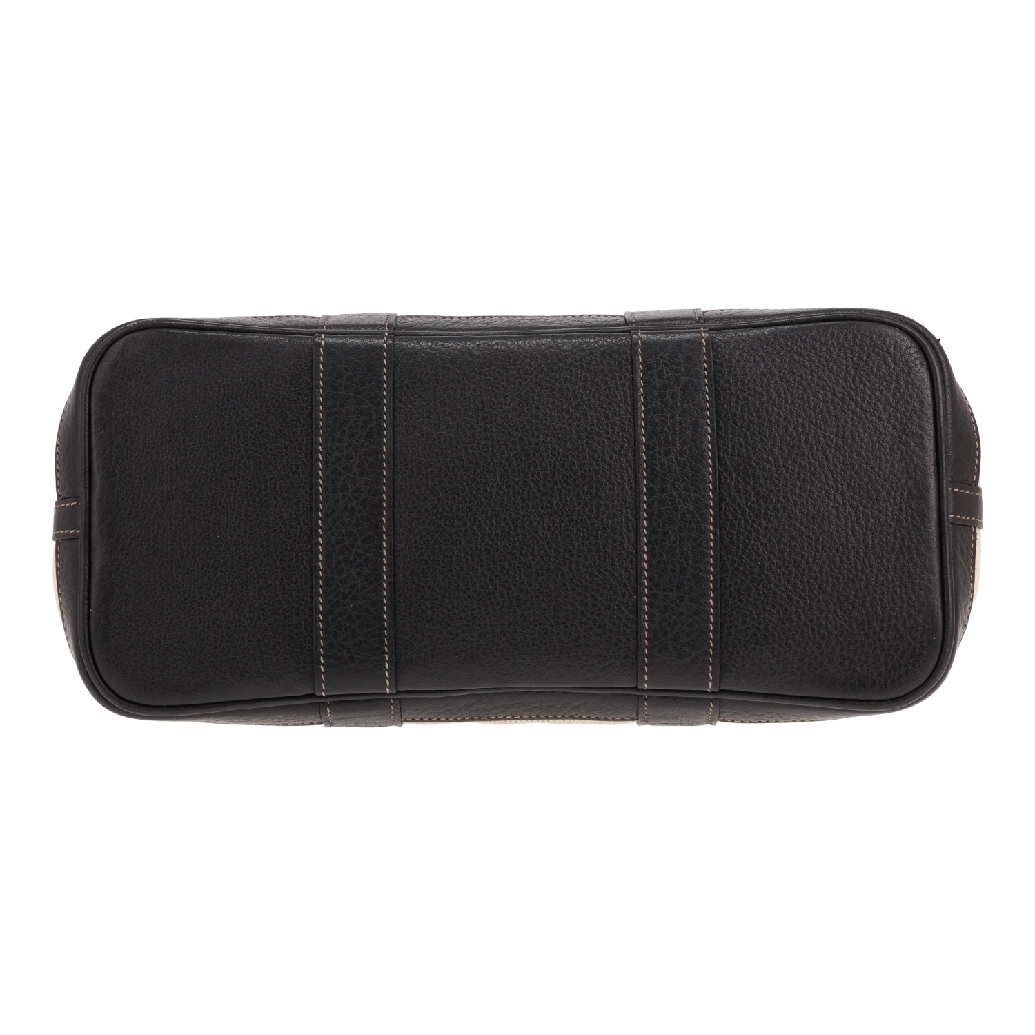 Borsa a mano Hermès  Garden Party da 30 cm in tela grezza e pelle nera - Detail D1