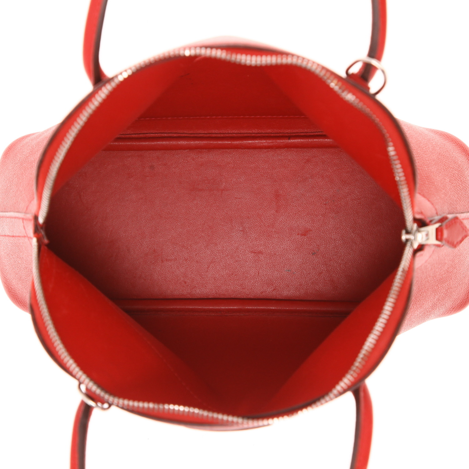 Hermès Bolide 25 cm handbag in red Casaque Epsom leather - Detail D3